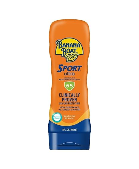 Banana Boat Sport Ultra SPF 65 Sunscreen Lotion, 8oz | Banana Boat Sunscreen SPF 65 Lotion