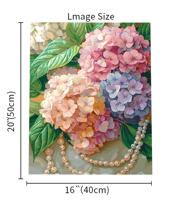 Pearl Hydrangea -Flowers-Paint By Numbers Kit