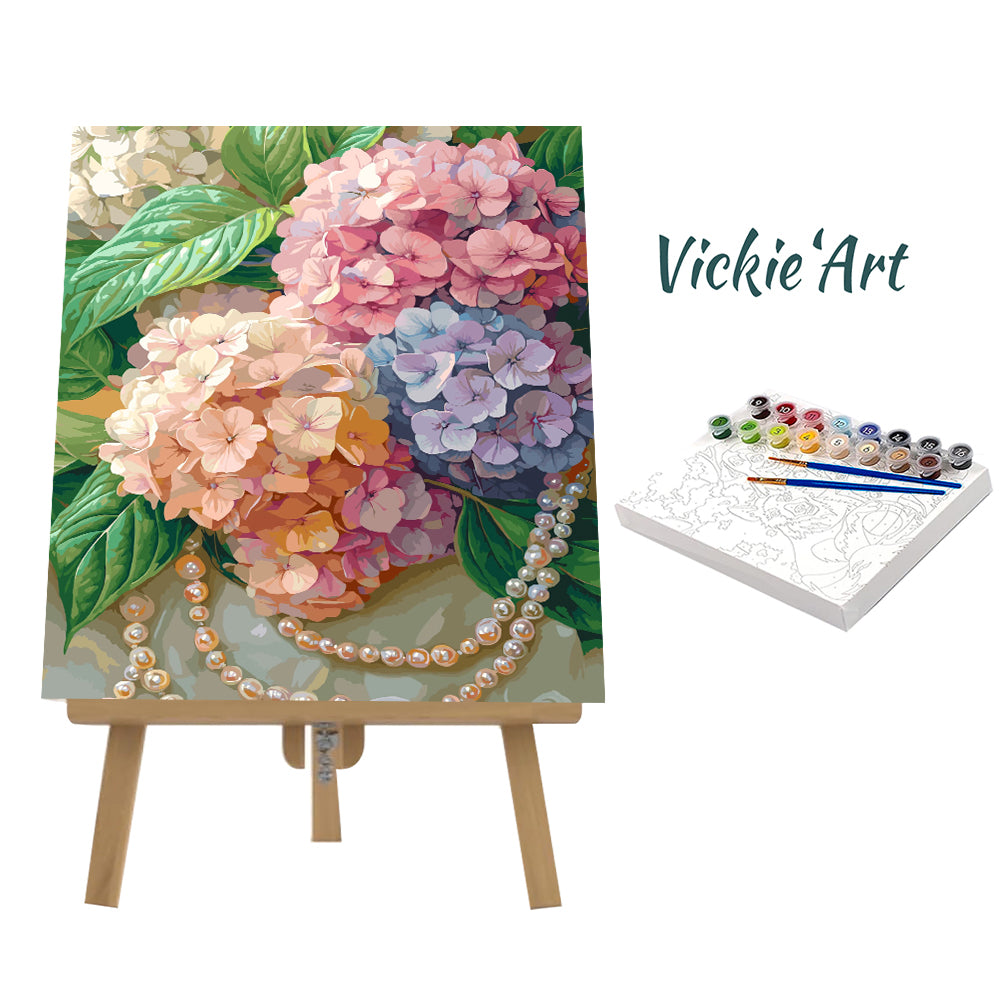 Pearl Hydrangea -Flowers-Paint By Numbers Kit