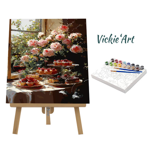 Afternoon Time-Flowers-Paint By Numbers Kit