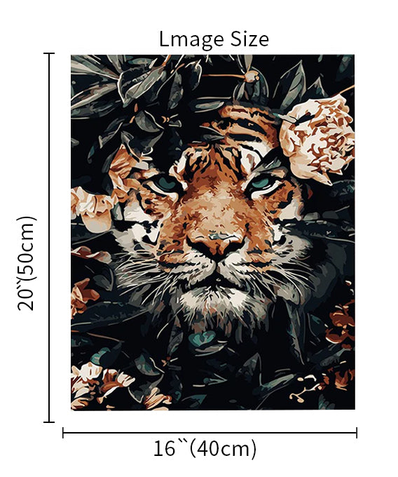 Rose Tiger-Animals-Paint By Number Kit